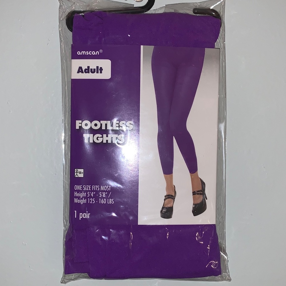 New Adult Purple Footless Tights